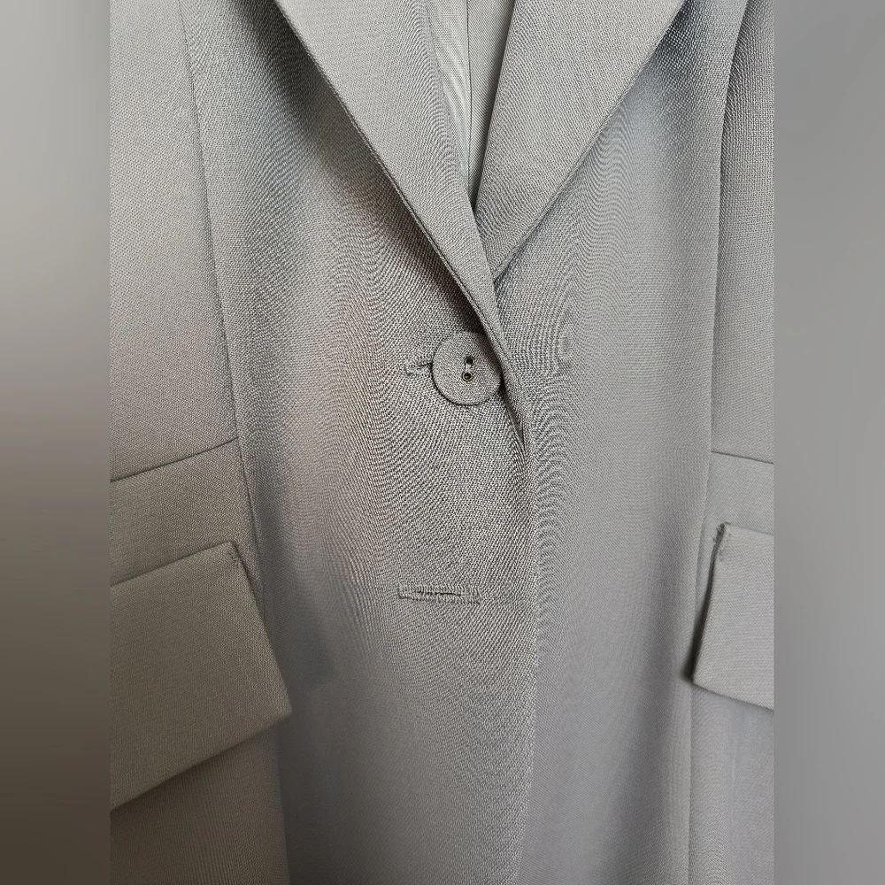 Elegant Gray Women's Blazer Coat Size 4 Vintage Y2K - Picture 15 of 16